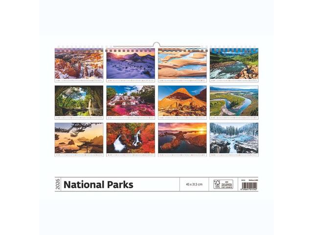 Kalender 2027 31.5x45cm Nationale parken