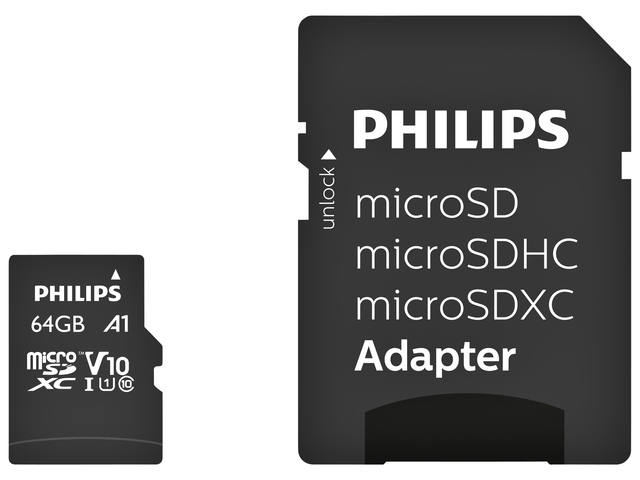 Geheugenkaart Philips micro SDXC 64GB