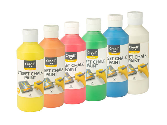 Stoepkrijtverf Creall Chalk Paint 6 kleuren 250ml