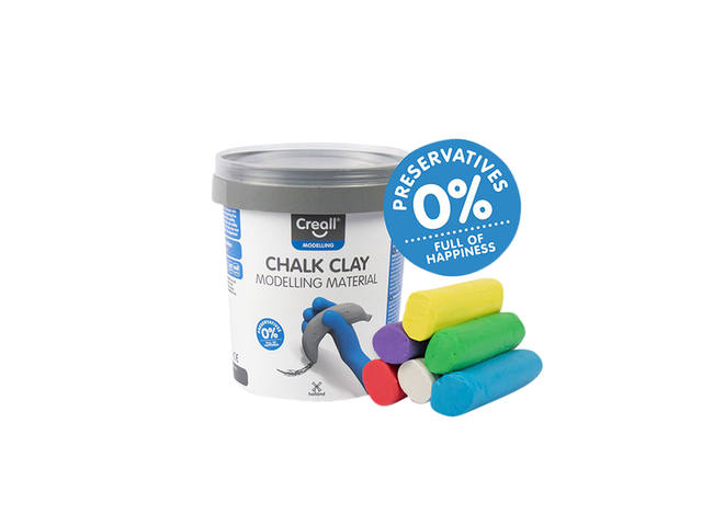 Stoepkrijtklei Creall 6 stuks 6 kleuren 125 gram