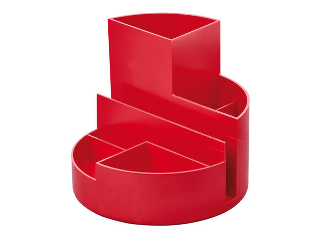 Pennenkoker MAUL roundbox recycled 6 vaks rood