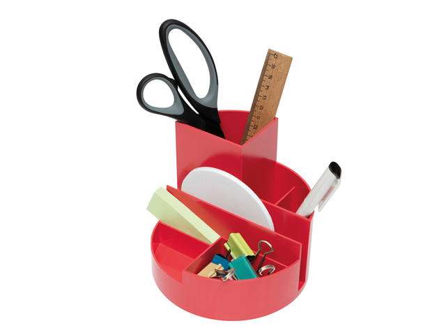 Pennenkoker MAUL roundbox recycled 6 vaks rood