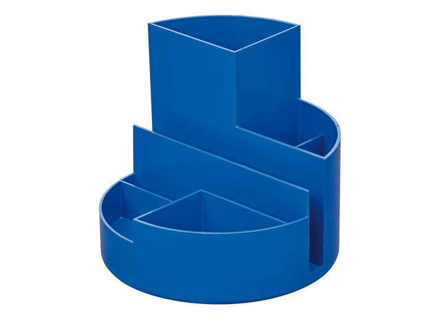 Pennenkoker MAUL roundbox recycled 6 vaks blauw