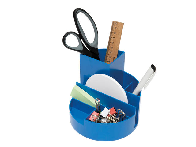 Pennenkoker MAUL roundbox recycled 6 vaks blauw
