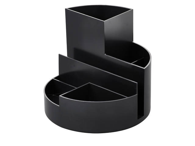 Pennenkoker MAUL roundbox recycled 6 vaks zwart