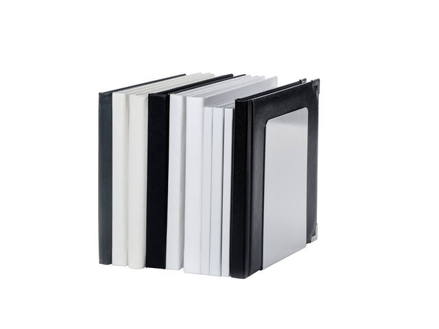 Boekensteun MAUL 12x12x17.5cm aluminium zilver