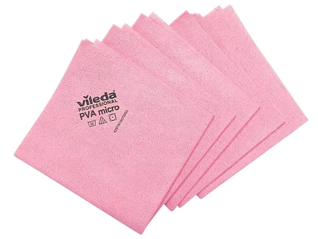 Microvezeldoek Vileda Pro rood