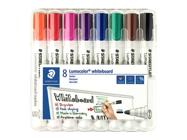 Whiteboardmarker Staedtler Lumo 351 8st ass