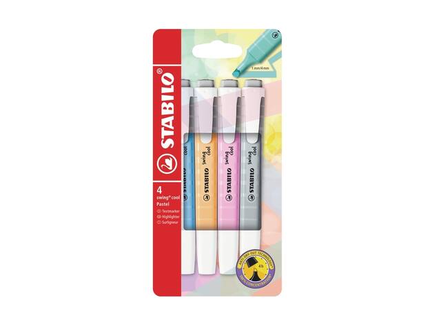 Markeerstift STABILO Swing cool 275/4 pastel ass