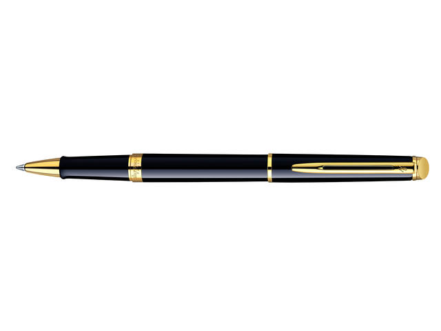 Rollerpen Waterman Hemisp GT F lak zwart