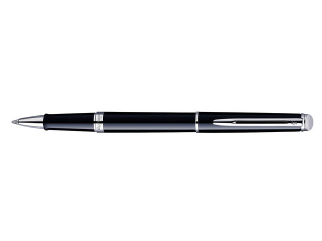 Rollerpen Waterman Hemisp CT F lak zwart