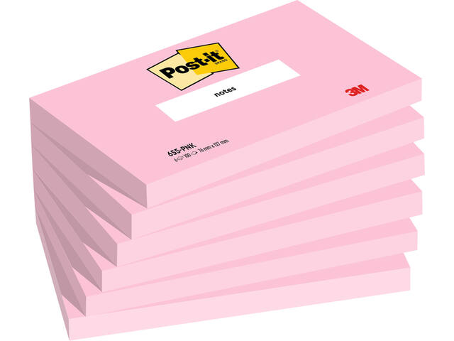 Memoblok Post-it 655 76x127mm roze
