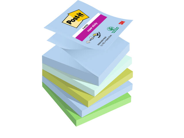 Memoblok Post-it Z-Notes R330 Super Sticky Oasis