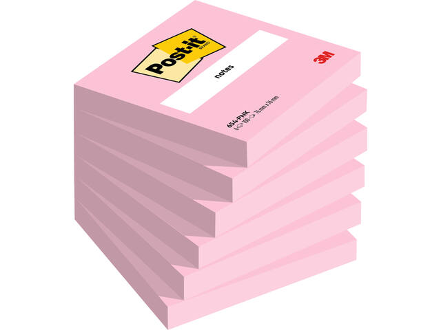 Memoblok Post-it 654 76x76mm roze