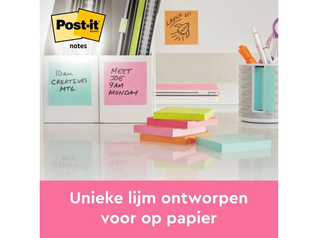 Memoblok Post-it 654 76x76mm roze