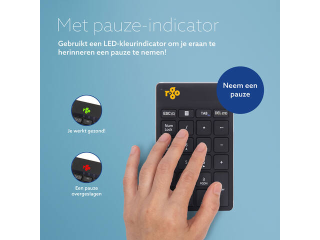 Toetsenbord R-Go Ergonomisch Numpad Break Wireless