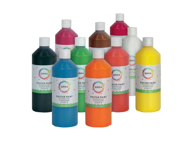 Plakkaatverf Qrea zwart 500ml