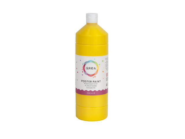 Plakkaatverf Qrea geel 1000ml
