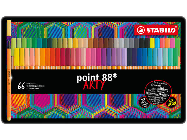 Fineliner STABILO point 88/66 Arty F assorti