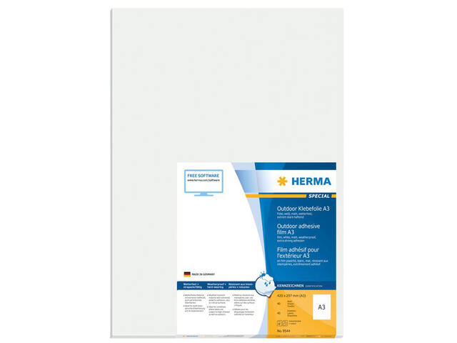 Etiket HERMA 9544 A3 297x420mm weervast folie wt