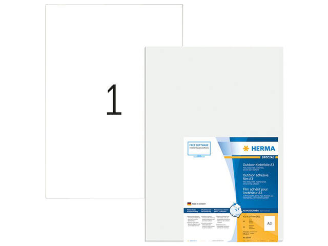 Etiket HERMA 9544 A3 297x420mm weervast folie wt