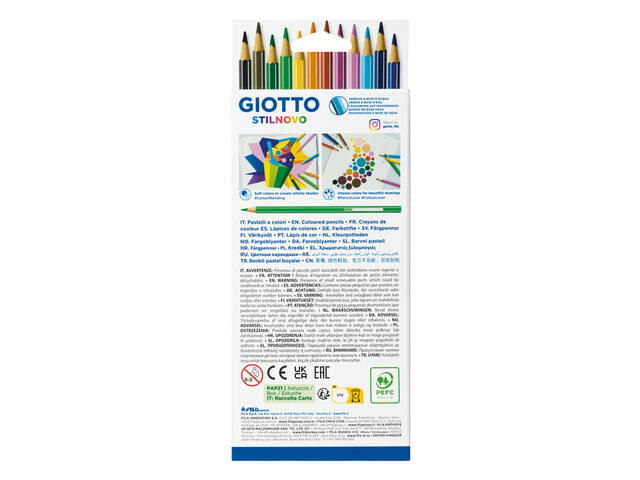 Kleurpotlood Giotto Stilnovo 12 kleuren