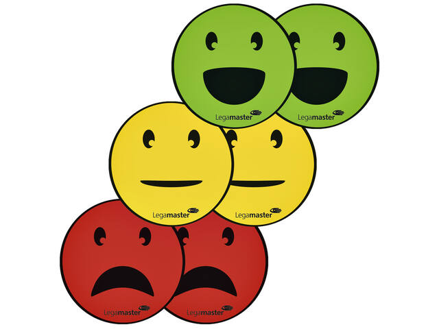 Magneet Legamaster emoticon 50mm assorti