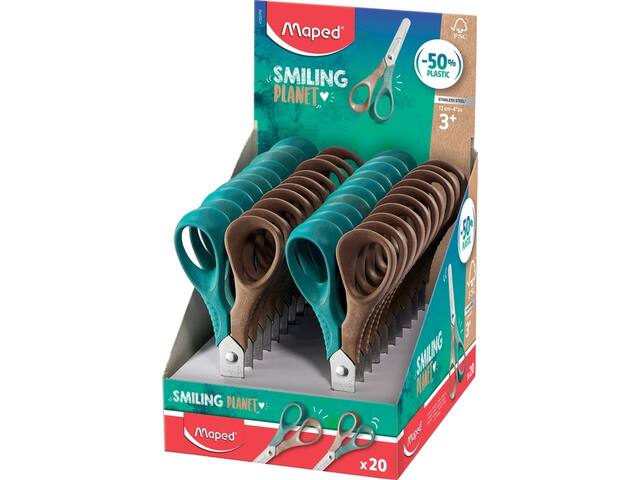 Kinderschaar Maped Smiling Planet 12cm displ br/gr