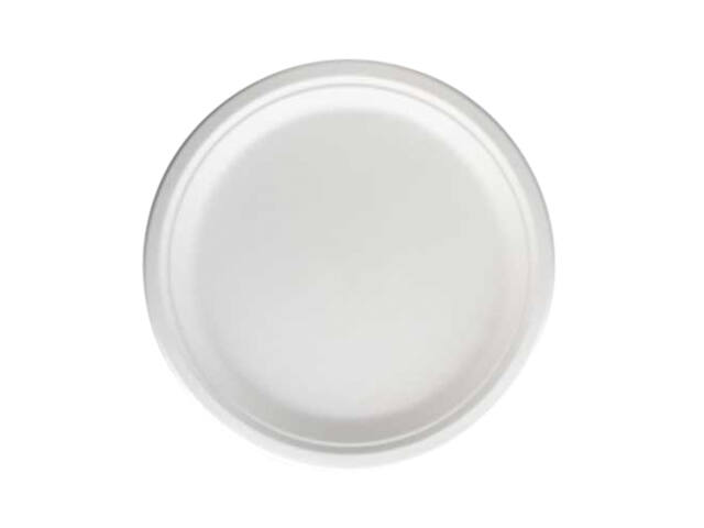 Bord IEZZY O260mm suikerriet wit 50st wit