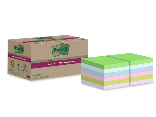 Memoblok Post-it 622 RSS12COL 47.6x47.6mm colour