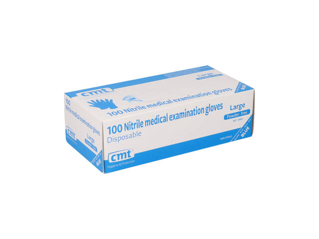 Handschoen CMT L nitril blauw