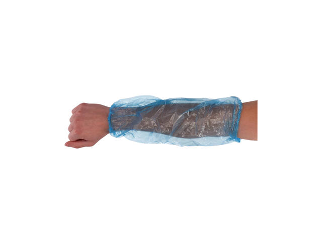 Mouwovertrek CMT 20x40cm 20mu LDPE blauw