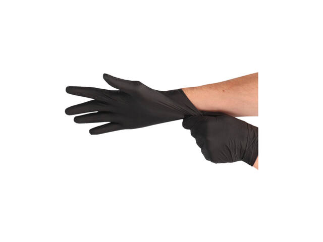Handschoen CMT L soft nitril zwart
