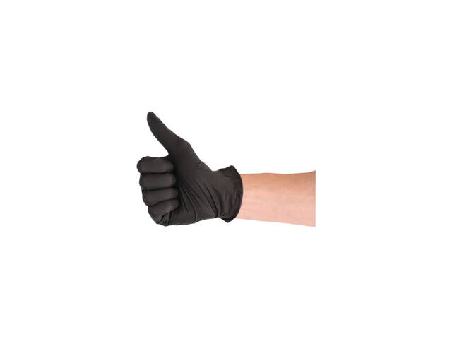 Handschoen CMT L soft nitril zwart