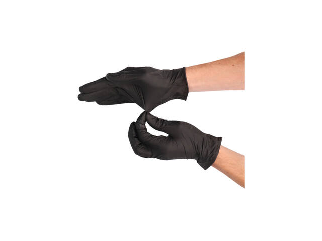 Handschoen CMT L soft nitril zwart