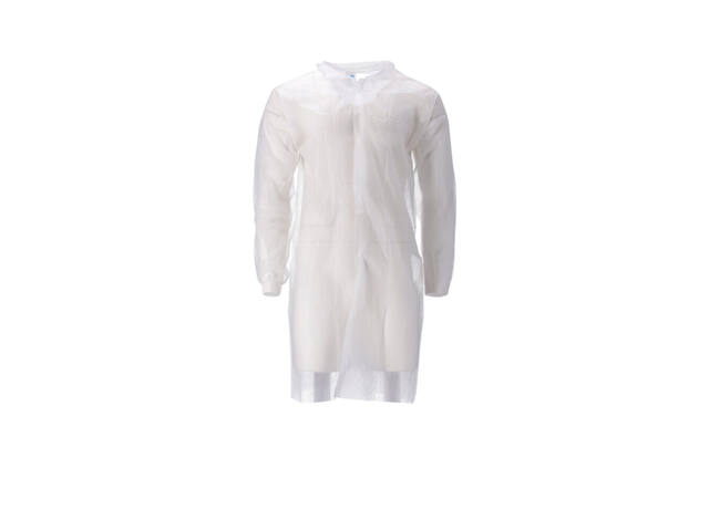 Bezoekersjas CMT L non-woven drukknopen 104cm wt