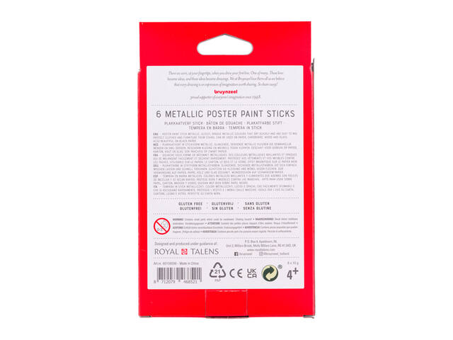 Verfstift Bruynzeel Kids assorti metallic 6 stuks