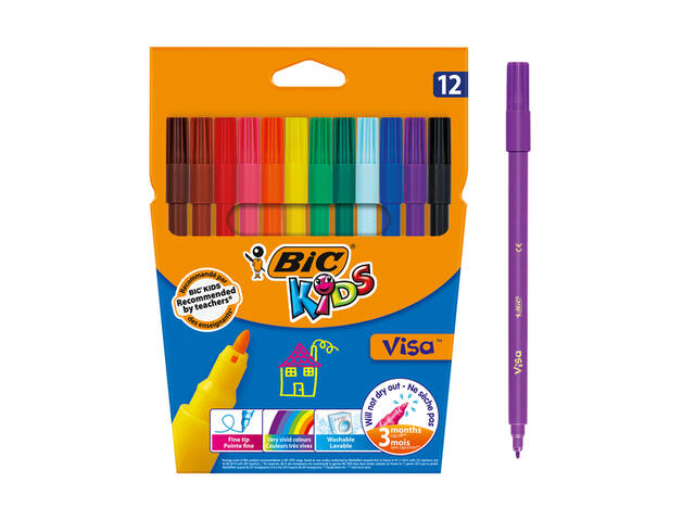 Kleurstift BicKids Visa F assorti
