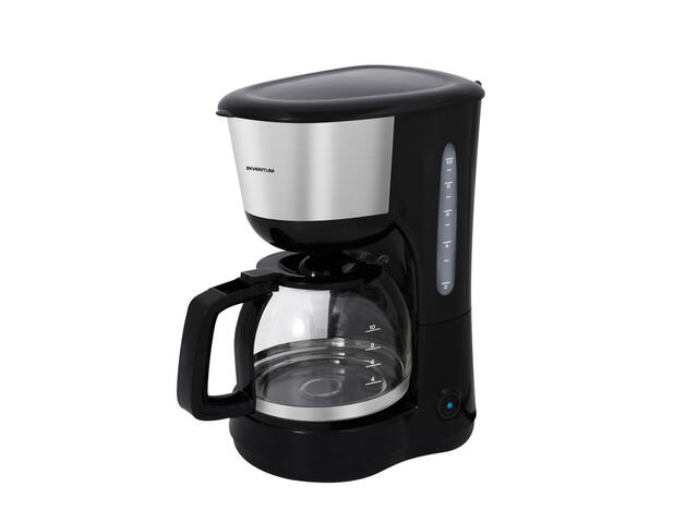 Koffiezetapparaat Inventum 1.25liter zwart met rvs