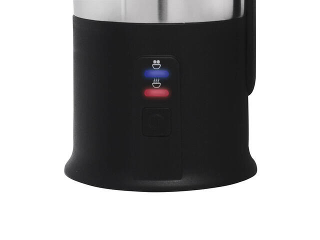 Melkopschuimer Inventum 240ml zwart met rvs