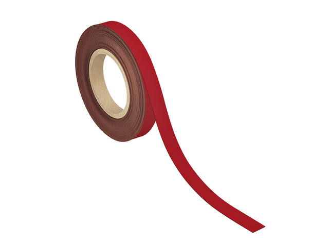Magneetband MAUL schrijfbaar 10mx20x1mm rood
