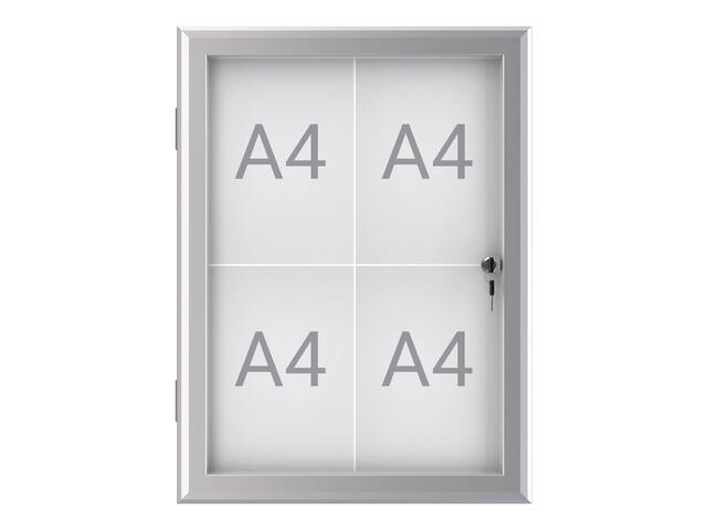 Buiten- binnenvitrine MAULexcite 4xA4 slot