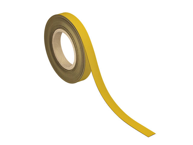 Magneetband MAUL schrijfbaar 10mx20x1mm geel