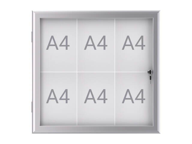 Buiten- binnenvitrine MAULexcite 6xA4 slot