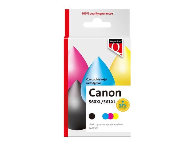 Inktcartridge Quantore Can Pg560XL Cl561XL zw+ kl