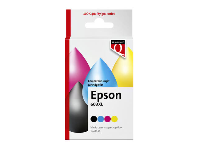 Inktcartridge Quantore Epson 603XL zwart+3kleur