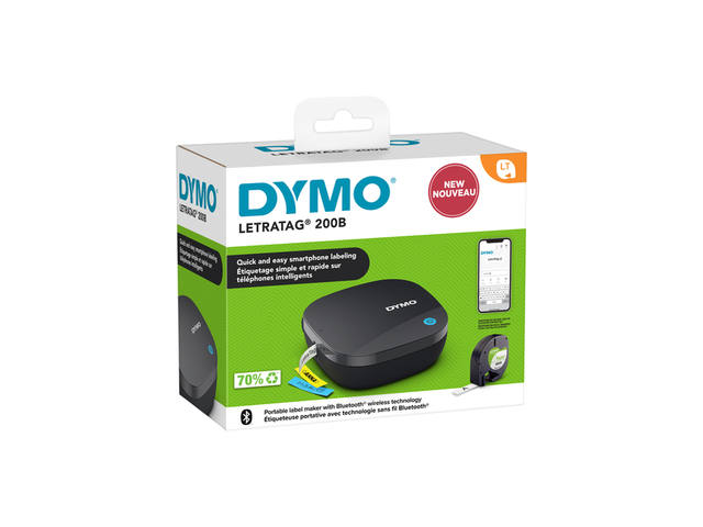 Labelprinter Dymo LetraTag 200B 12mm zwart