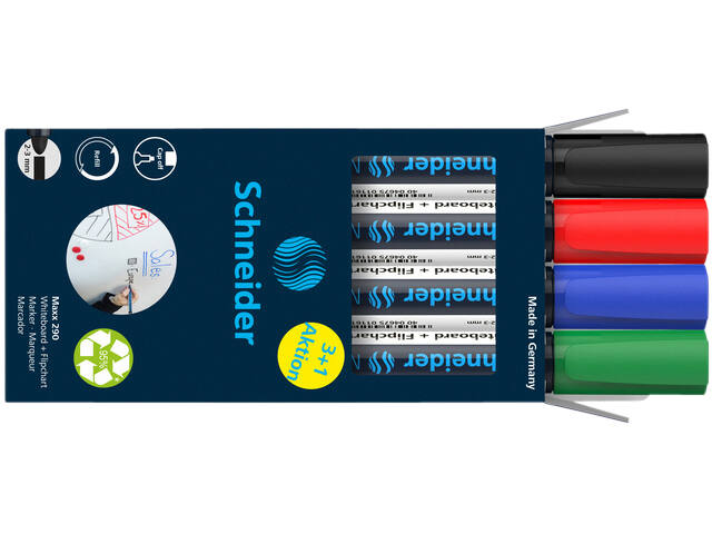 Whiteboardmarker Schneider Maxx 290 2-3mm 4st