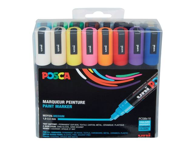 Paintmarker Uni POSCA PC5M M 16st assorti