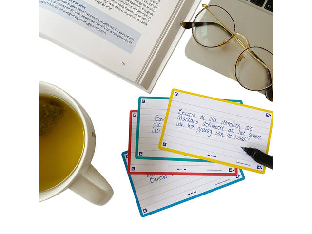Flashcard Oxf 2.0 75x125mm 80vel 250gr lijn ass